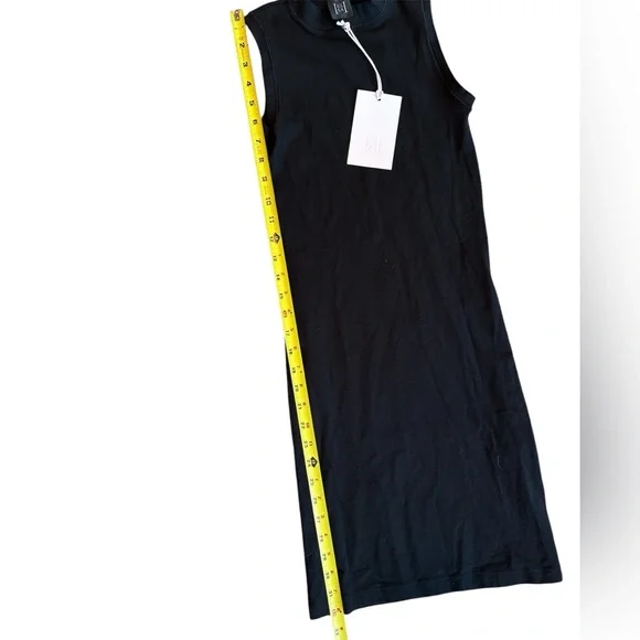 Helsa Dress Mini Black Sleeveless Casual Organic Cotton Jersey Small NWT - Picture 4 of 8